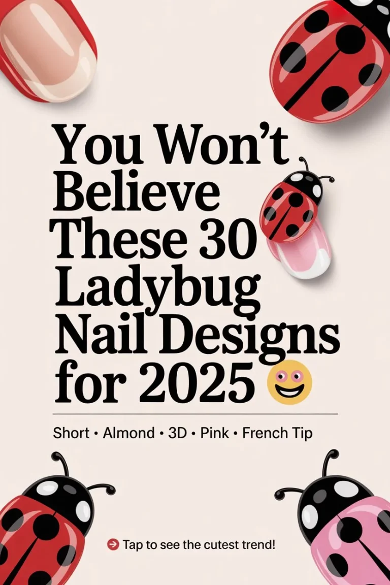 35+ Ladybug Nail Designs That Are Trending in 2025 (Short, Almond, 3D & More) 47 Ladybug Nail Designs