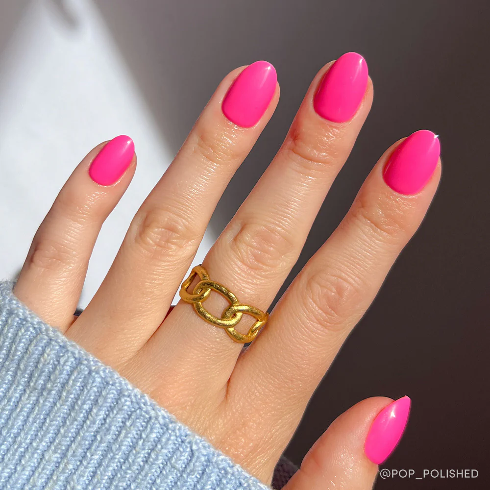 50+ Cute Pink Nail Ideas You’ll Want to Try in 2025 (Trendy, Girly & Pinterest-Perfect) 49 simple hot pink short nails with glossy finish