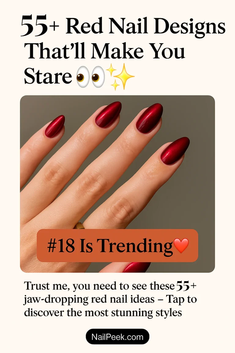 55+ Red Nail Designs That Are Trending in 2025 (Short, Dark, French & More) 23 red nail designs