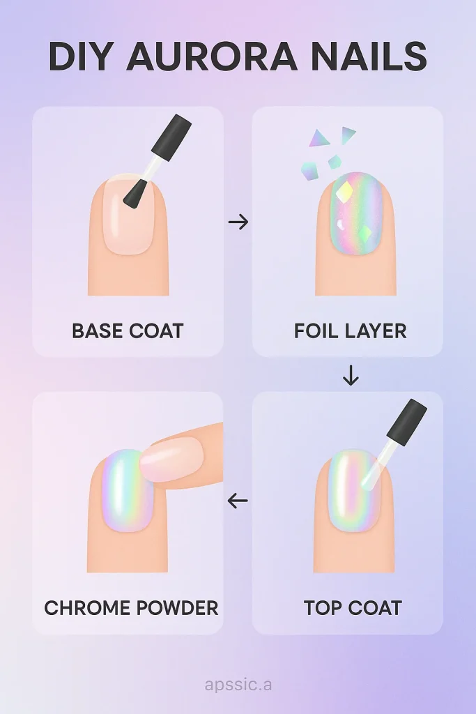 infographic of how to do auro nails
