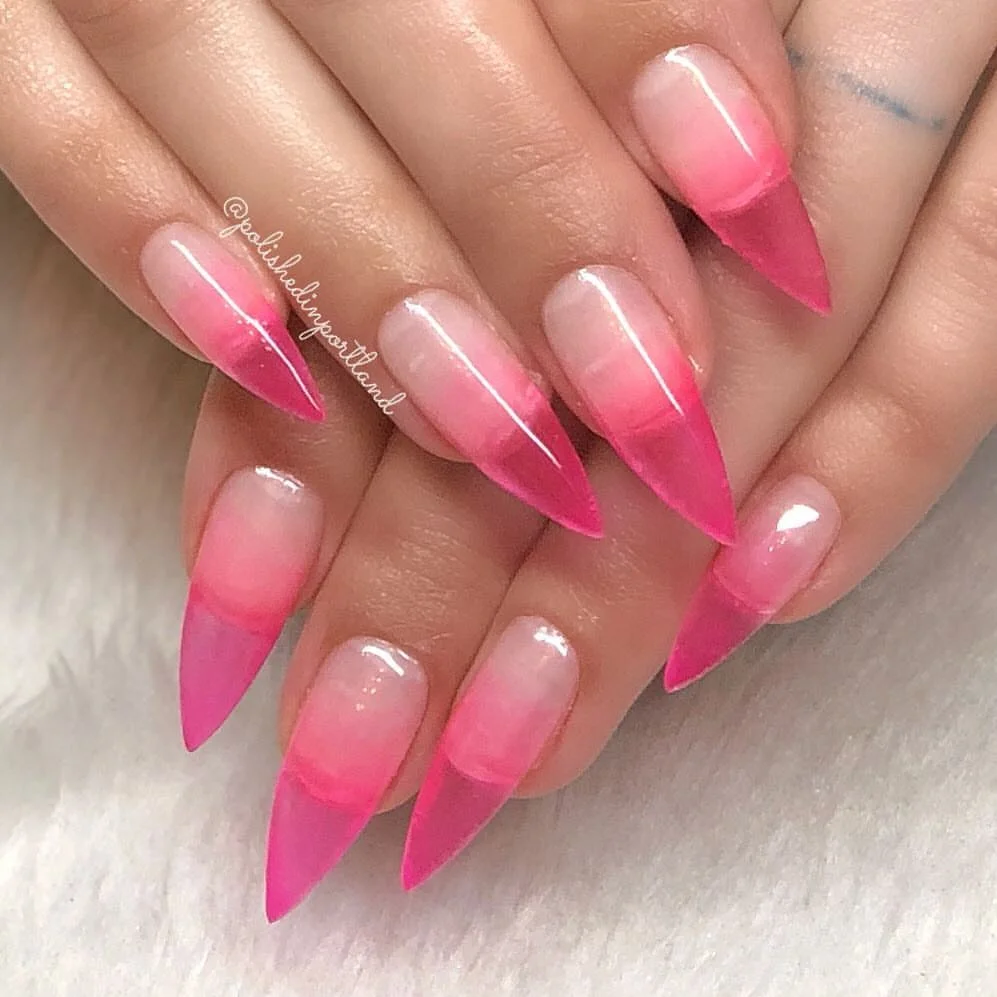 Jelly Nail Designs Are Blowing Up in 2025 — 30+ Pink, Red & Korean Designs You’ll Want to Copy 22 Ombre clear jelly nails fading into hot pink