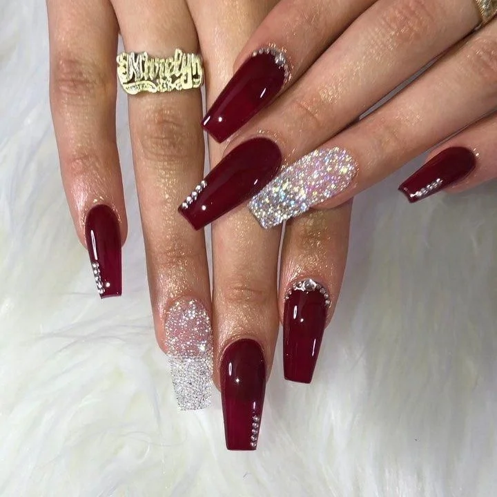 Burgundy Nail Designs 2025: The Ultimate Guide to Trends, Textures & Timeless Styles 23 Bridal Burgundy Nails