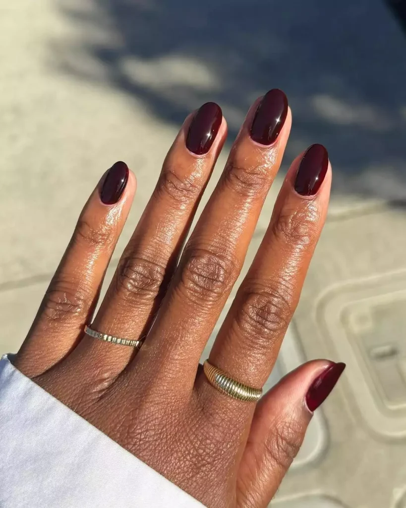 25+ Korean Winter Nail Ideas That Will Rule 2025 ❄️💅 31 Cherry mocha nails