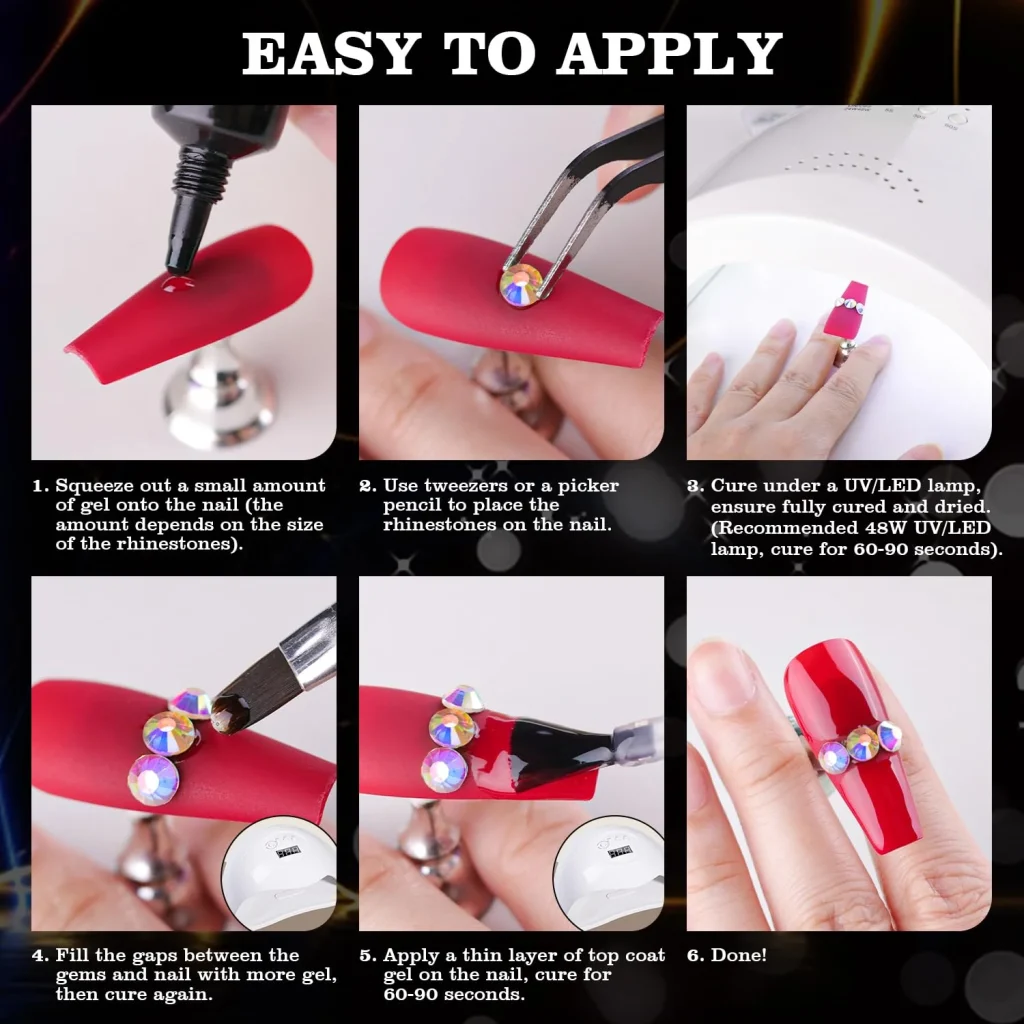 DIY rhinestones for nails kit with tools