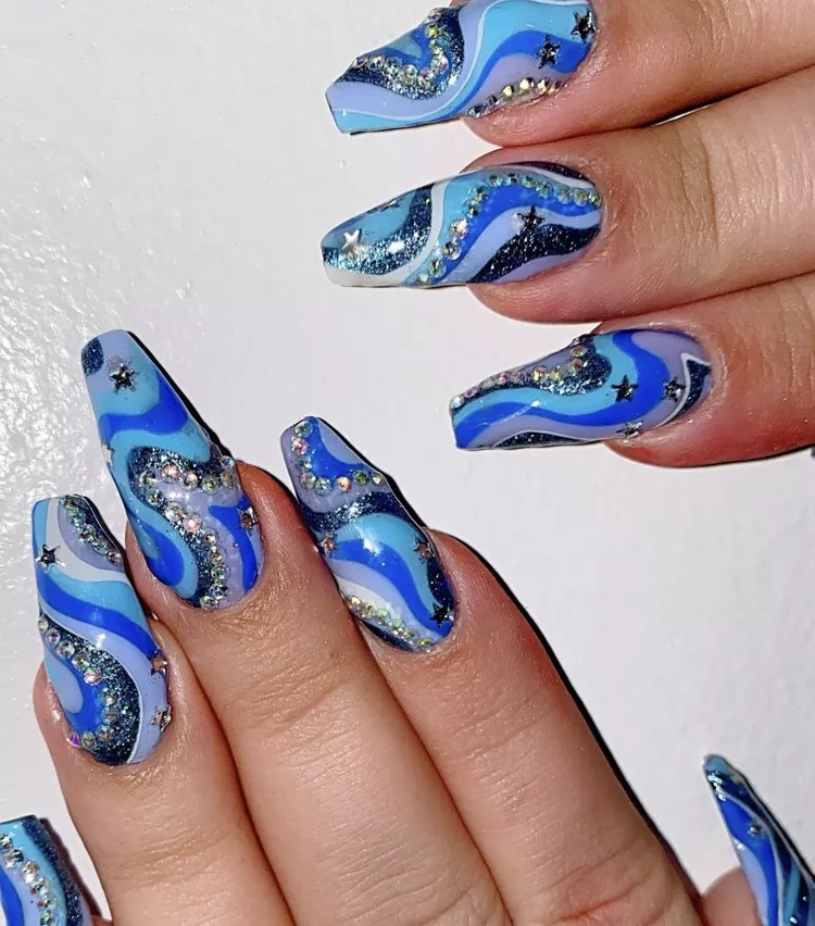 Blue Winter Swirls