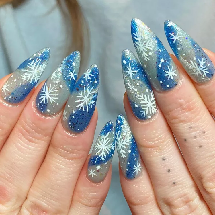 45 Stunning Blue Winter Nail Ideas to Elevate Your Cold-Weather Style 23 Blue Winter Nail Ideas