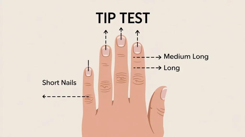 The Ultimate Nail Shapes Chart and Complete Guide to Choosing Your Style 11 Diagram of the functional nail shapes and lengths Tip Test