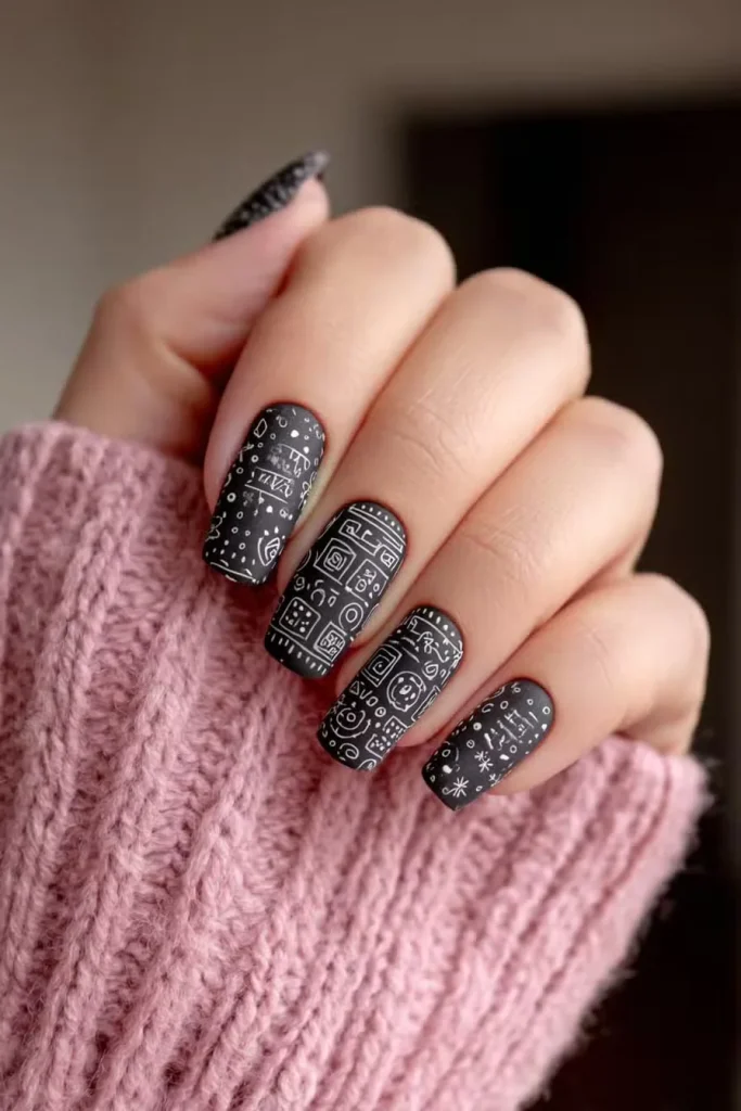 25 Back to School Nail Ideas 2026 Cute, Classy & School-Appropriate Designs for Students & Teachers 20 chalkboard accent teacher nails 2026 — creative educator school themed manicure