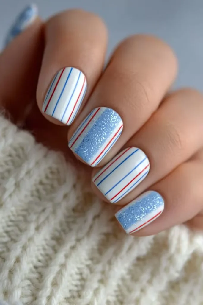 25 Back to School Nail Ideas 2026 Cute, Classy & School-Appropriate Designs for Students & Teachers 22 notebook paper accent themed back to school nails 2026 — student school nail art