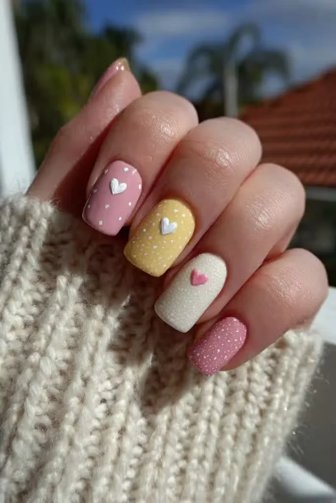 25 Back to School Nail Ideas 2026 Cute, Classy & School-Appropriate Designs for Students & Teachers 23 rayon rainbow back to school nails 2026 — colourful art elementary school manicure