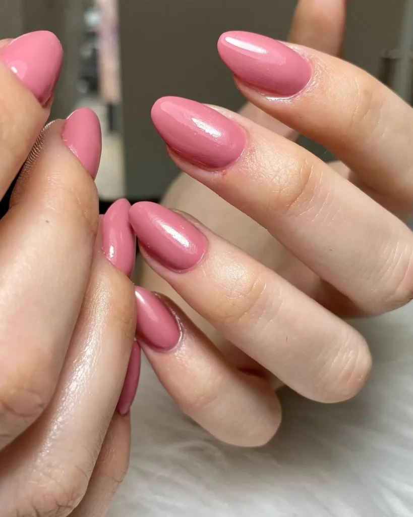 25 Back to School Nail Ideas 2026 Cute, Classy & School-Appropriate Designs for Students & Teachers 4 soft pink oval back to school nails 2026 — feminine flattering school manicure