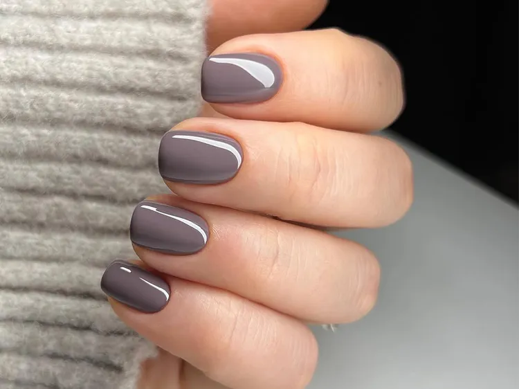 25 Back to School Nail Ideas 2026 Cute, Classy & School-Appropriate Designs for Students & Teachers 19 warm taupe gel short teacher nails 2026 — professional secondary school manicure