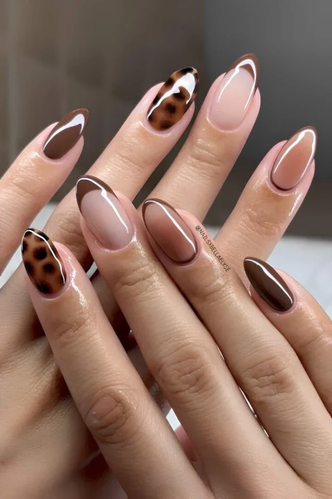 25 Stunning Almond Fall Nails Perfect for a Chic Autumn Vibe (2026) 14 almond fall nails 2026 tortoiseshell nail art