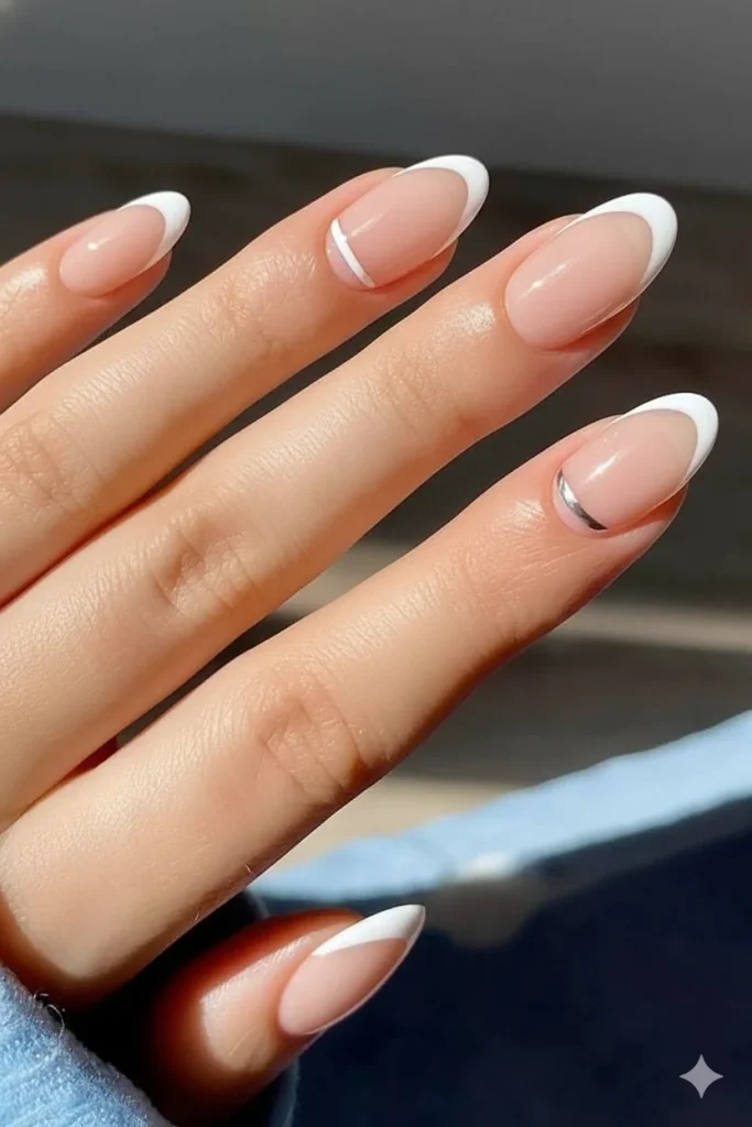 30 Trendy Short Fall Nails Perfect for a Classy Look 8 vanilla micro French tip short fall nails 2026 — modern minimal nude manicure