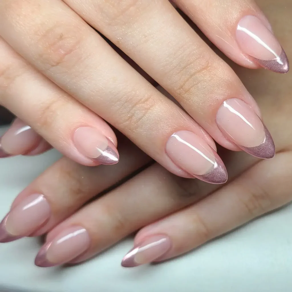 25 Stunning Almond Fall Nails Perfect for a Chic Autumn Vibe (2026) 12 almond fall nails 2026 rose gold chrome french tips